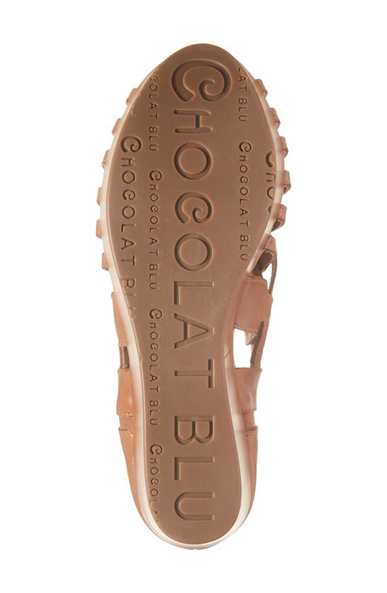 Shop Chocolat Blu Wiz Platform Wedge Sandal In Camel Leather