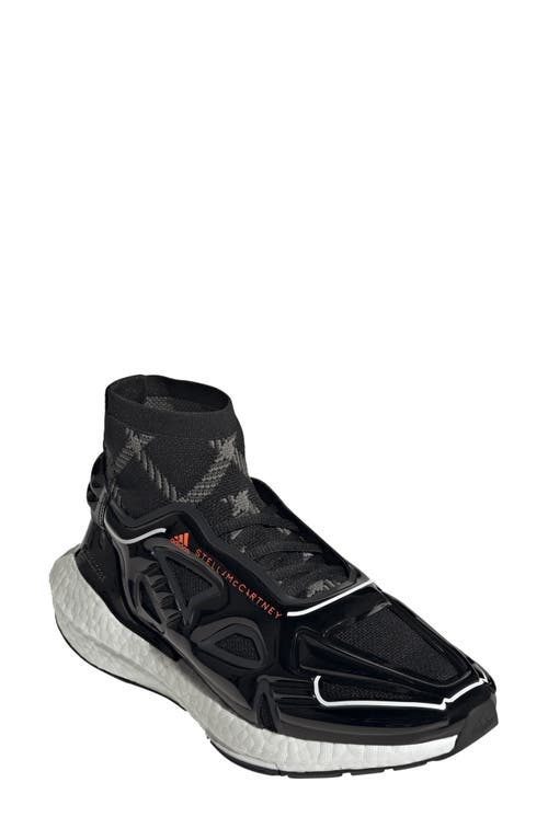 adidas by Stella McCartney UltraBoost 22 Elevated Knit Sneaker in Core Black/Grey/Orange
