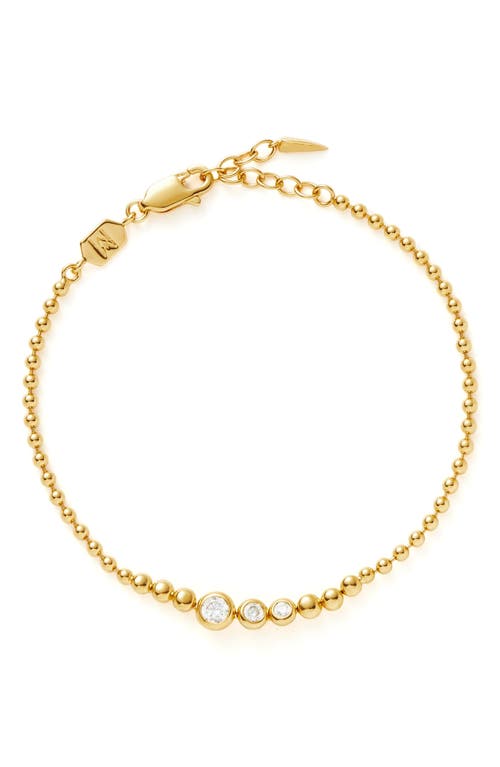 Missoma Cubic Zirconia Ball Chain Bracelet in Gold at Nordstrom