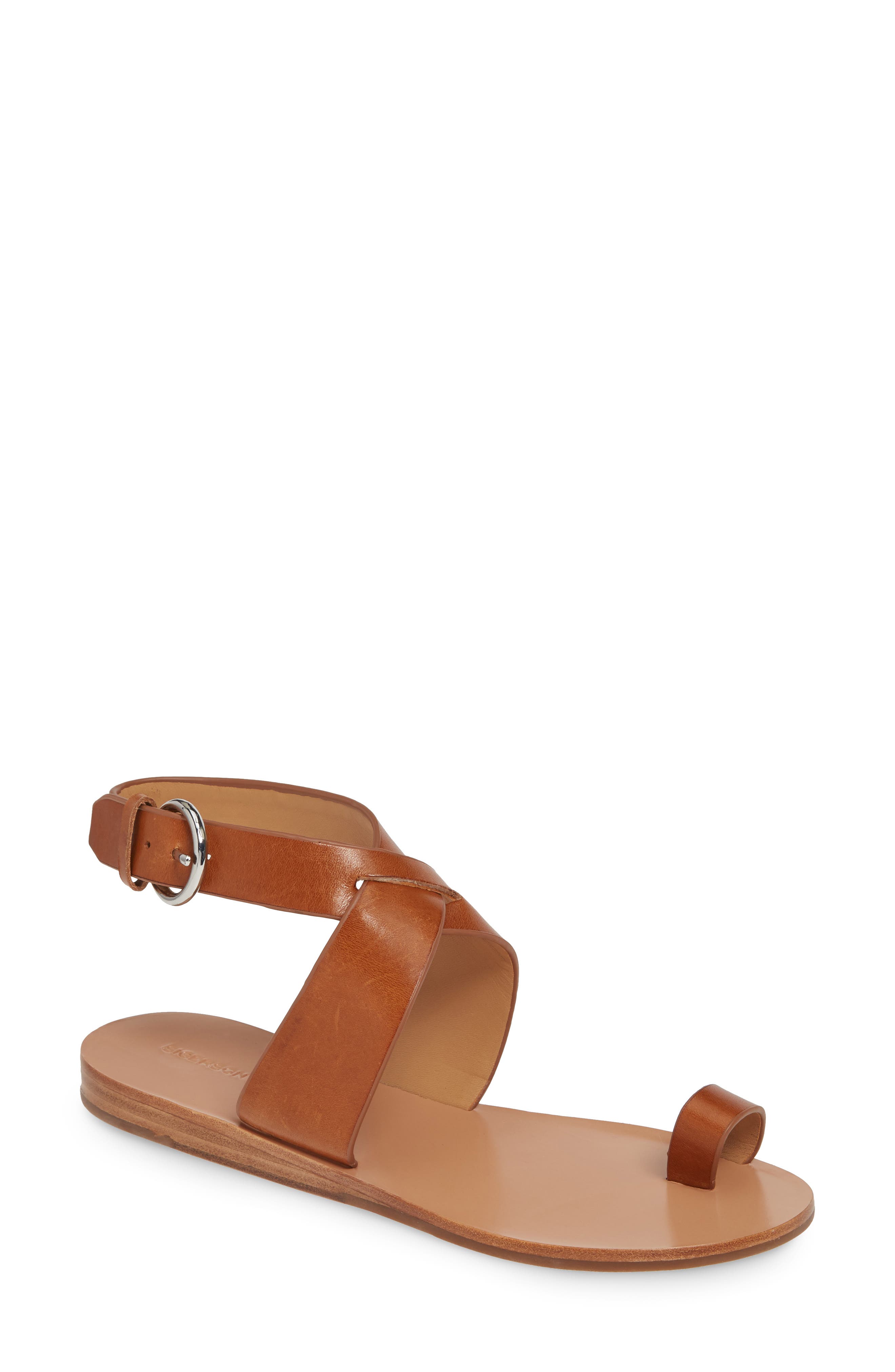 Sigerson Morrison Kyra Toe Loop Sandal - Brown
