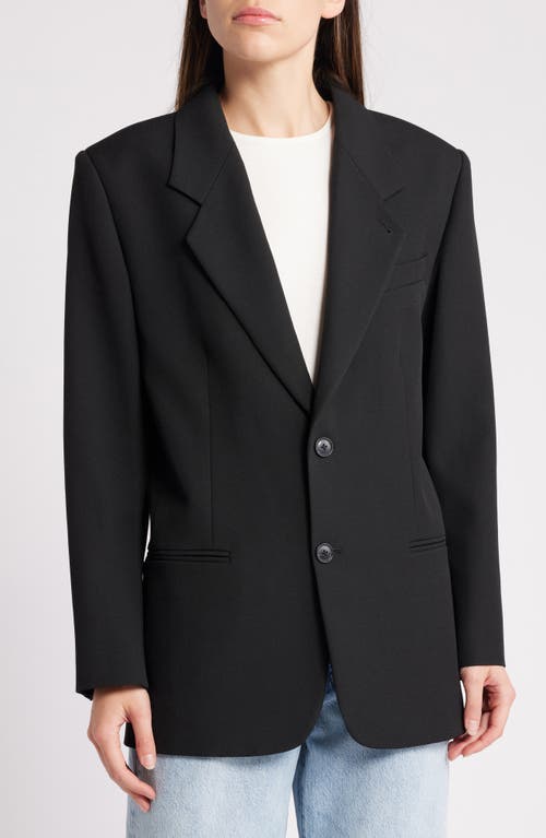 Frame Denim Grandfather Blazer In Black