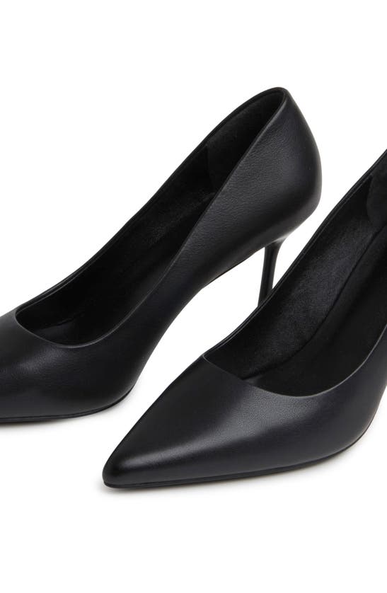 Shop 7 For All Mankind Leather Pointed Toe Pump In Black Leather