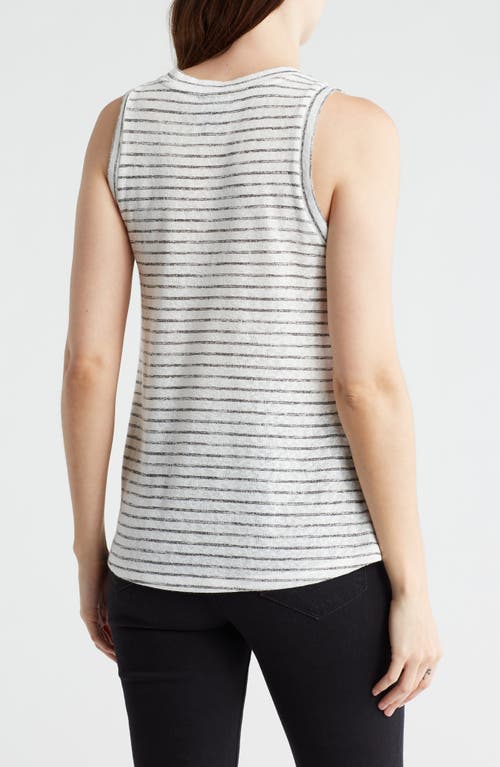 Shop Bobeau Front Twist Tank In Natural/black