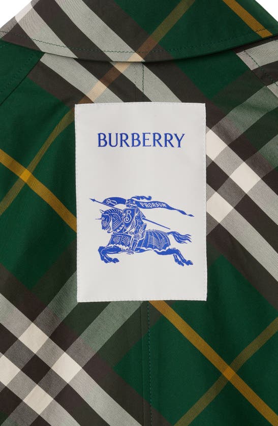 Shop Burberry Reversible Water Resistant Cotton Gabardine Car Coat In Ivy