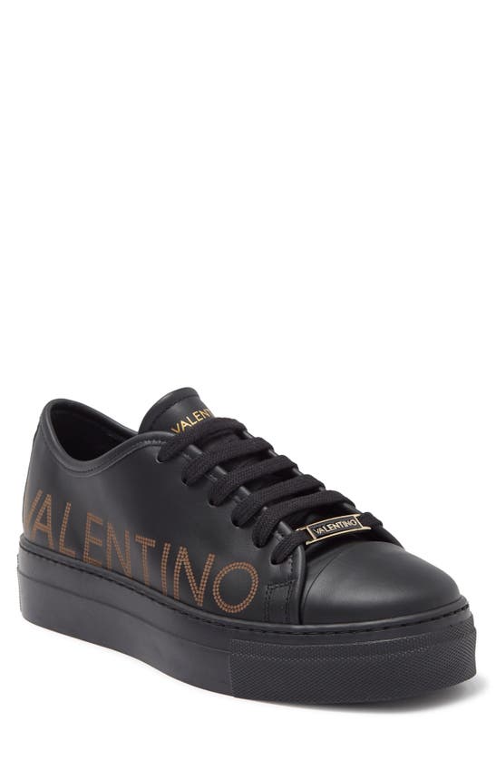 Valentino By Mario Valentino Dalia Leather Platform Sneaker In Black ...