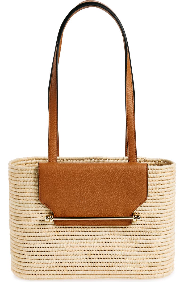 Strathberry Raffia Basket Tote, Main, color, Tan