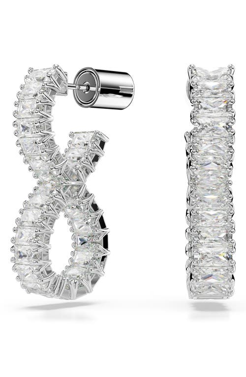 Swarovski Hyperbola Cubic Zirconia Twisted Drop Earrings in Silver at Nordstrom