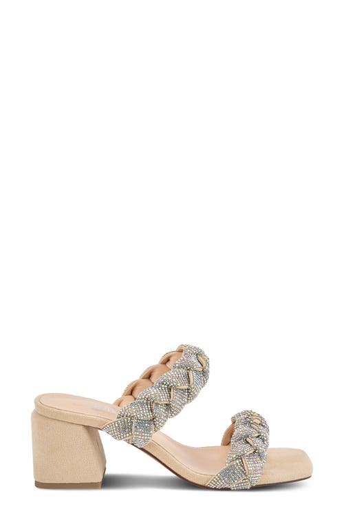 Azura By Spring Step Fabilous Rhinestone Sandal In Beige