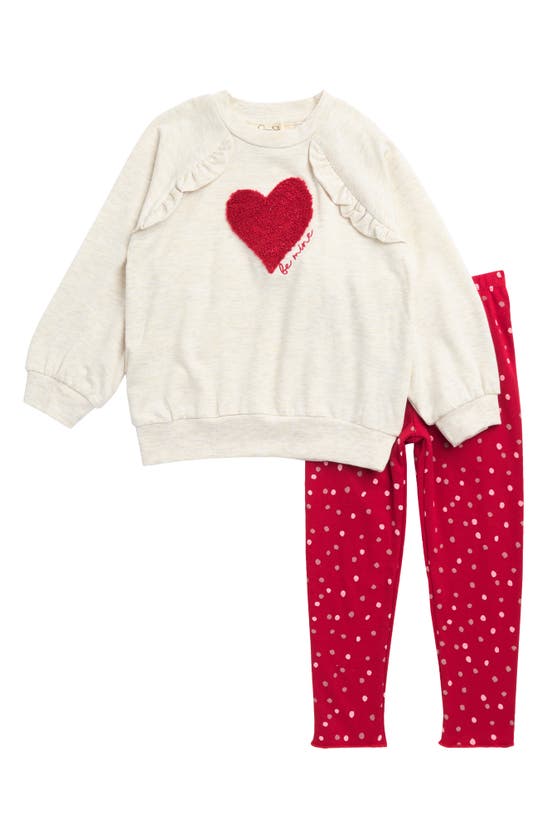 JESSICA SIMPSON KIDS' BE MINE PULLOVER & LEGGINGS SET