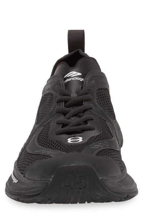 Balenciaga Black Mesh And Rubber Circuit Sneakers In Black