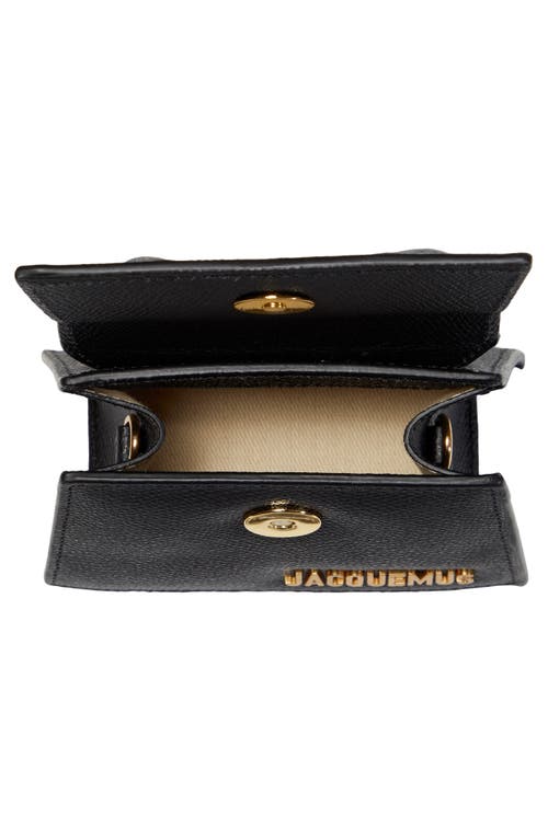 Jacquemus Le Chiquito Leather Mini Top Handle Bag In Black