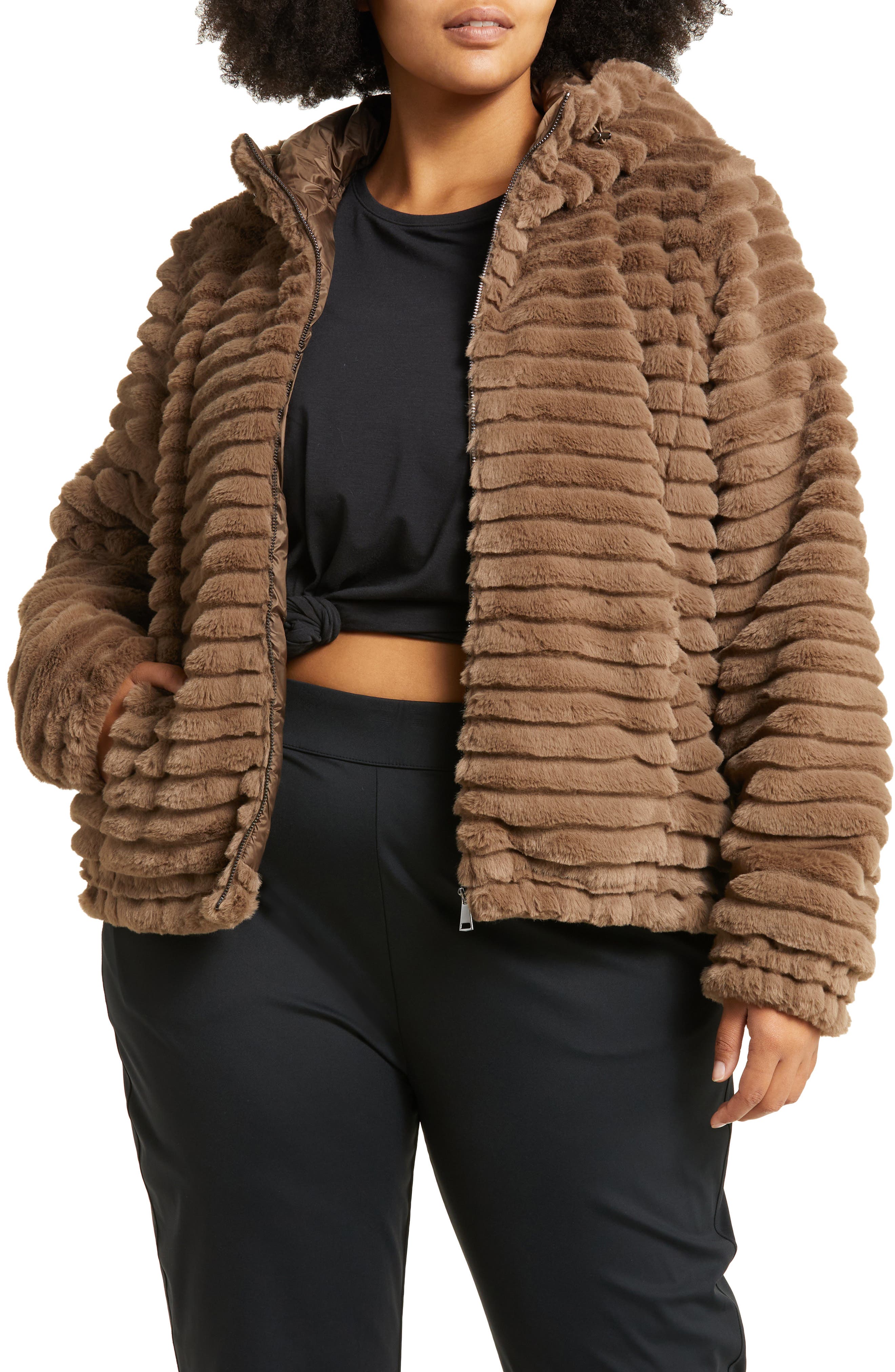 Womens Clothing Jackets Fur jackets Boohoo Tall Detachable Faux Fur Trim Jean Jacket in Black 