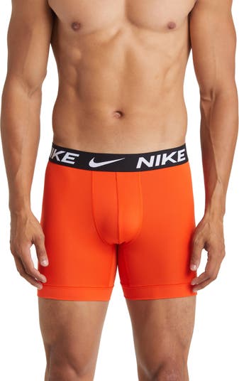 Nike Essential Micro 3 pack briefs in khaki/dusty orange/gray
