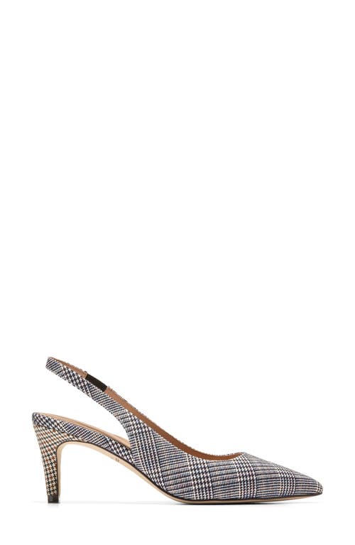 Shop Cole Haan Vandam Slingback Pump In Multi Mini Plaid Textile