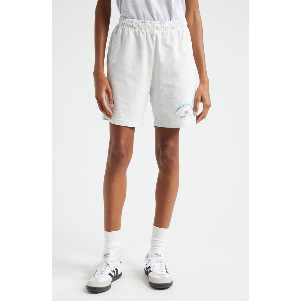 Sporty And Rich Sporty & Rich La Athletic Group Gym Shorts In Heather Gray