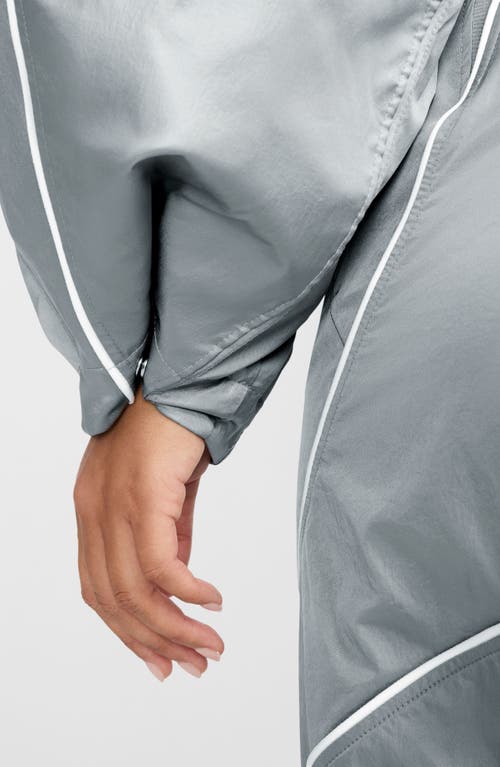 Shop Nike X Jacquemus Crop Track Jacket In Particle Grey/white