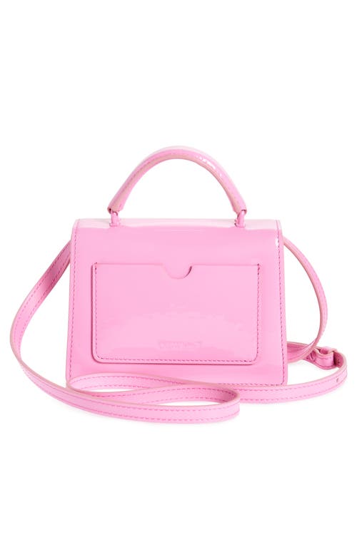 Shop Off-white Baby Jitney Patent Leather Top Handle Bag In 3b3b Rose Pink