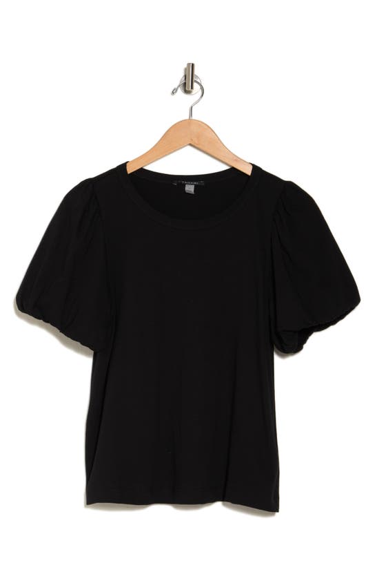 Shop T Tahari Bubble Sleeve T-shirt In Black