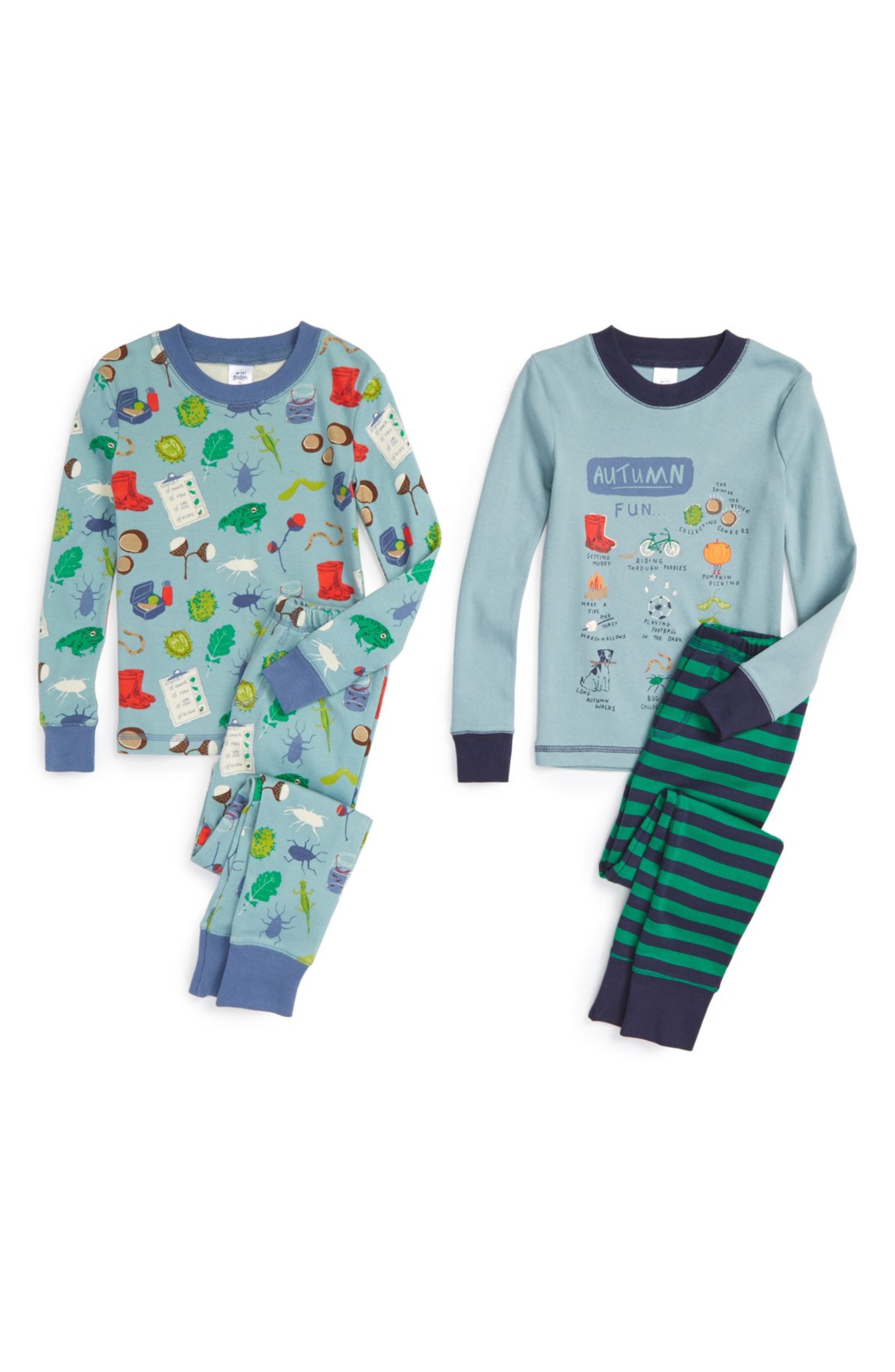 Mini Boden Fitted Two-Piece Pajamas (2-Pack) (Little Boys & Big Boys ...