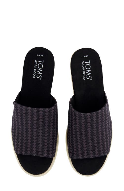 Shop Toms Margo Espadrille Wedge Slide Sandal In Black