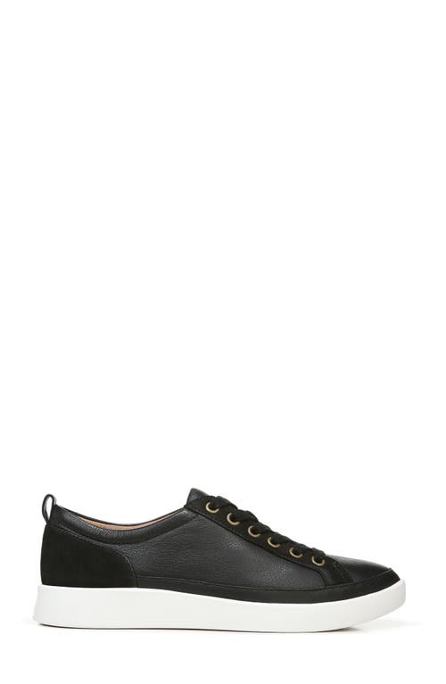 Vionic Winny Low Top Sneaker In Black Smooth