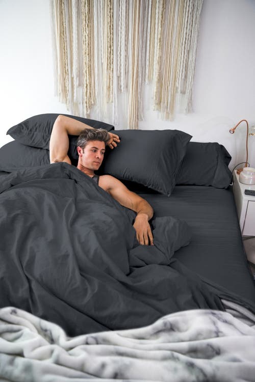 Pg Goods Pillow Guy Luxe Soft 'n Smooth Tencel® Lyocell Sheet Set In Charcoal