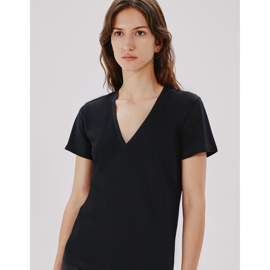 Another Tomorrow V-neck In Black