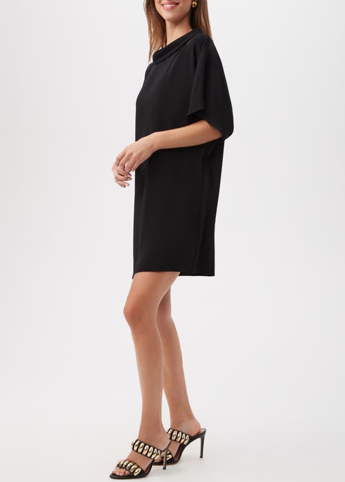 Trina Turk Honeysuckle Georgette Mini Shift Dress In Black