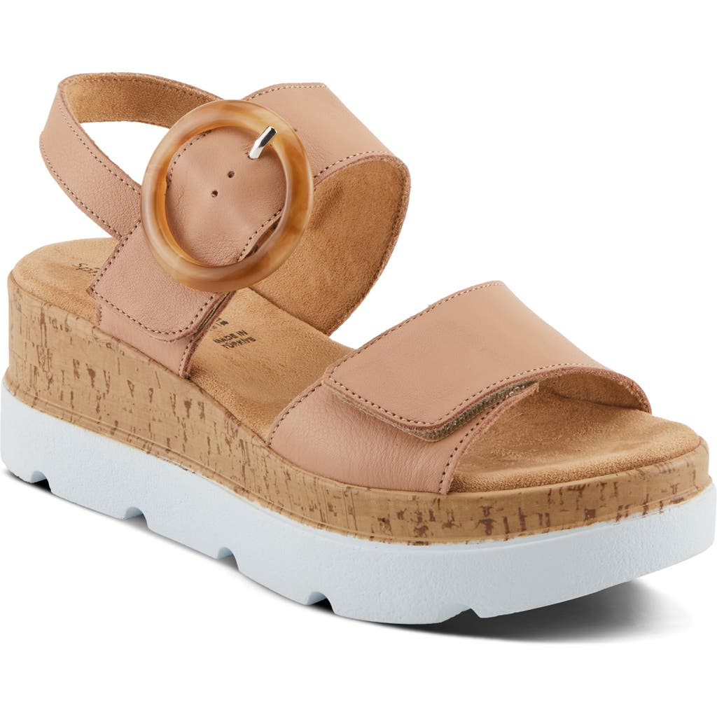 Spring Step Abarah Slingback Platform Sandal In Blush
