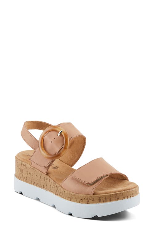Spring Step Abarah Slingback Platform Sandal In Blush