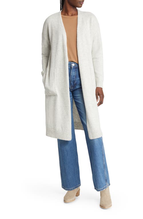 Madewell Wool Blend Duster Cardigan Sweater in Hthr Cloud