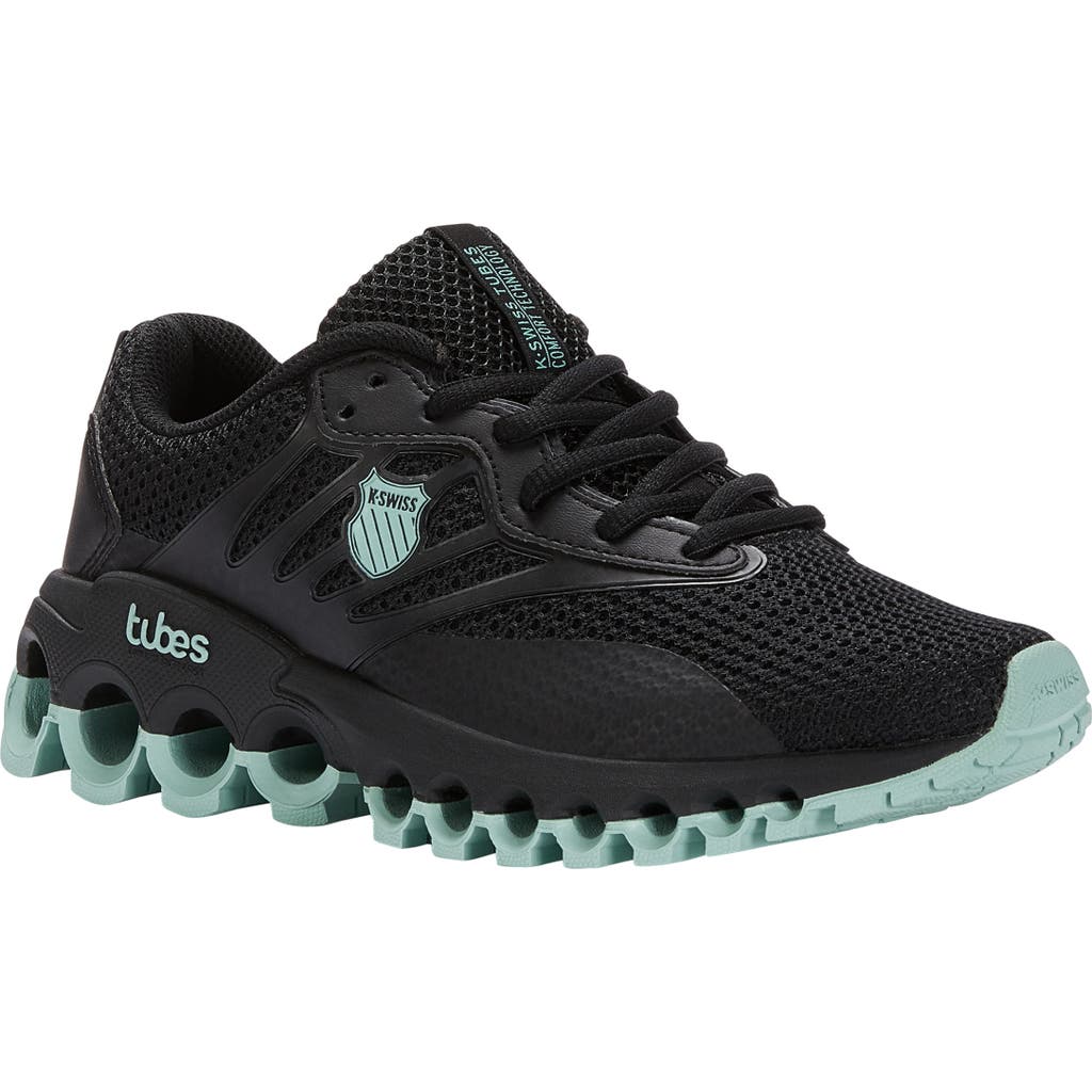 Shop K-swiss Tubes Sport Running Shoe In Black/eggshell Blue
