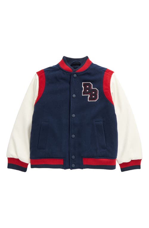 Brooks Brothers Kids' Varsity Jacket In Navy