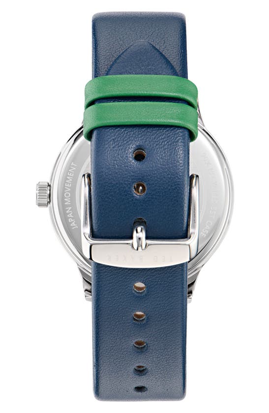 Shop Ted Baker Leather Strap Watch, 20mm In Blue