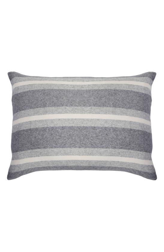 Pom Pom At Home Alpine Stripe Cotton Accent Pillow In Grey Tones
