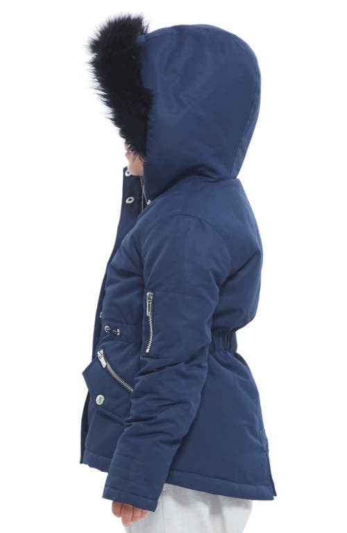 Shop Rokka&rolla Kids' Parka Jacket With Insulated Hood In Night Sky