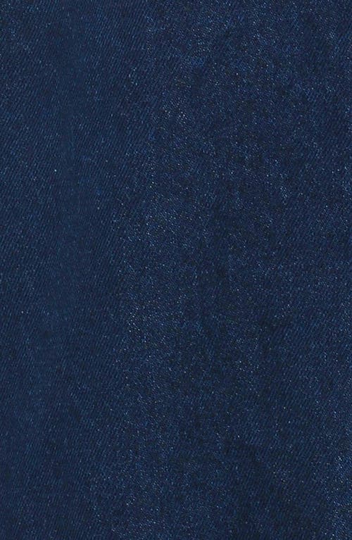 Mistress Rocks Oversize Denim Button-up Shirt In Dark Blue