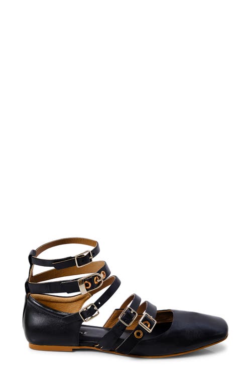 Free People Hart Buckle Flat In Black