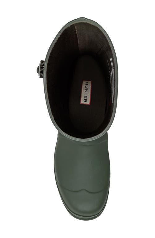 Hunter Original Tall Side Adjustable Mens Wellies In Dark Olive