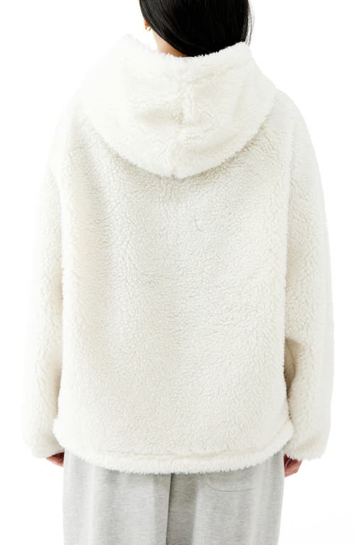 Shop Iets Frans Fluffy Faux Shearling Jacket In Ecru