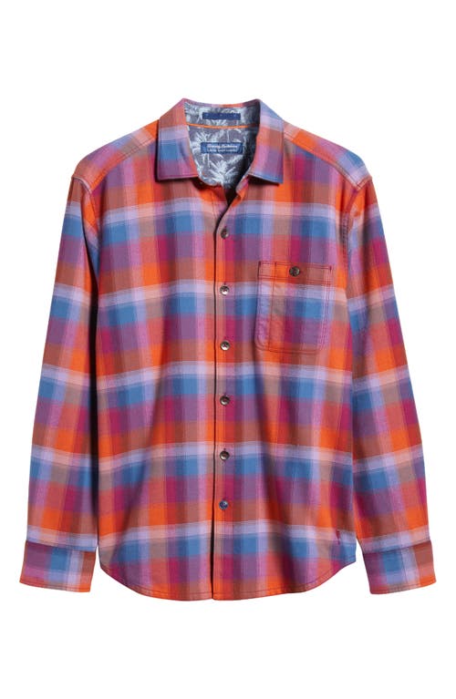 Shop Tommy Bahama Canyon Beach Fireside Check Flannel Button-up Shirt In Dockside B