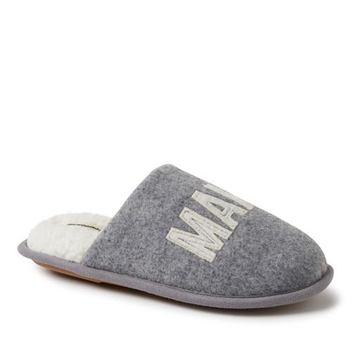 Dearfoams Carley Mama Bear Mom Scuff Slipper In Light Heather Grey