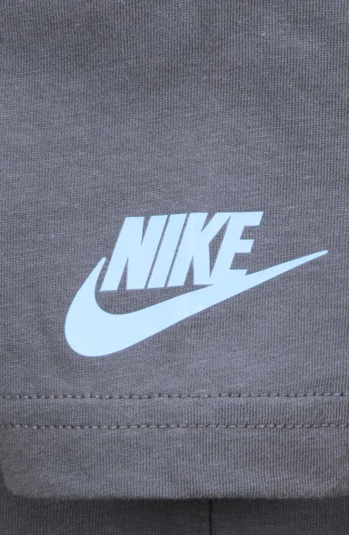 Shop Nike Kids' Boxy Air Graphic T-shirt In Smoke Grey