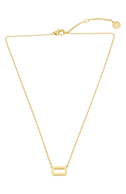 Shop Allsaints Hexagon Pendant Necklace In Gold