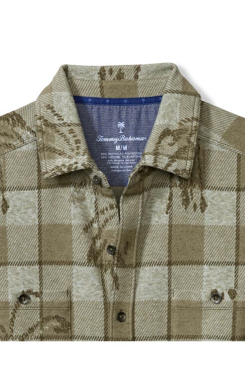 Shop Tommy Bahama Fireside Palm Springs Plaid Button-up Shirt In Tea Leaf