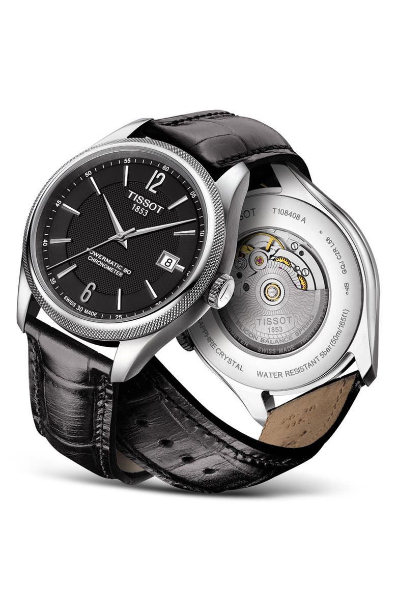 Tissot Ballade Powermatic 80 Chronometer Leather Strap Watch 39mm Nordstrom