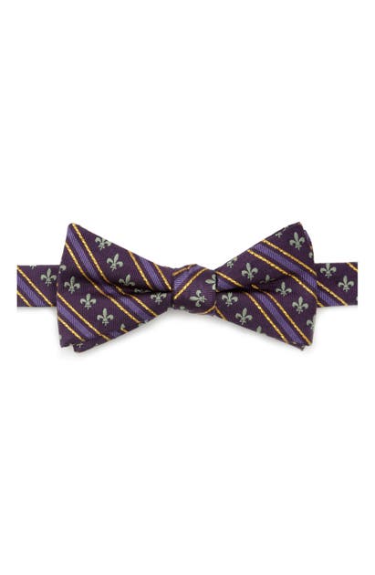 CUFFLINKS, INC MARDI GRAS STRIPE SILK BOW TIE,CC-MG-STP-BT