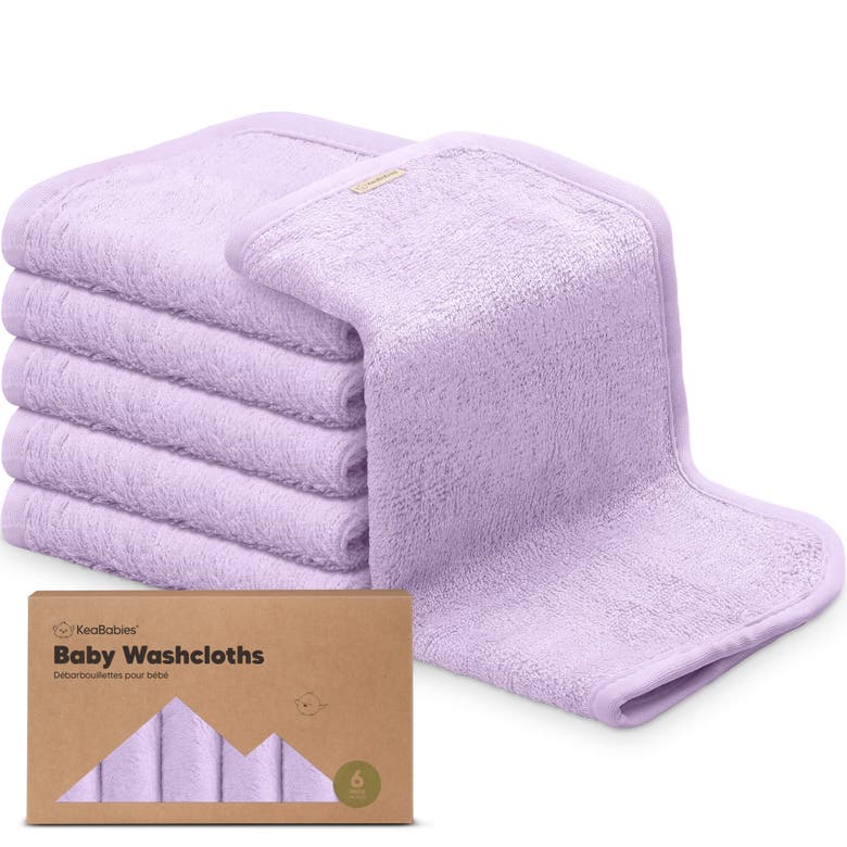 Shop Keababies Deluxe Baby Washcloths In Soft Lilac