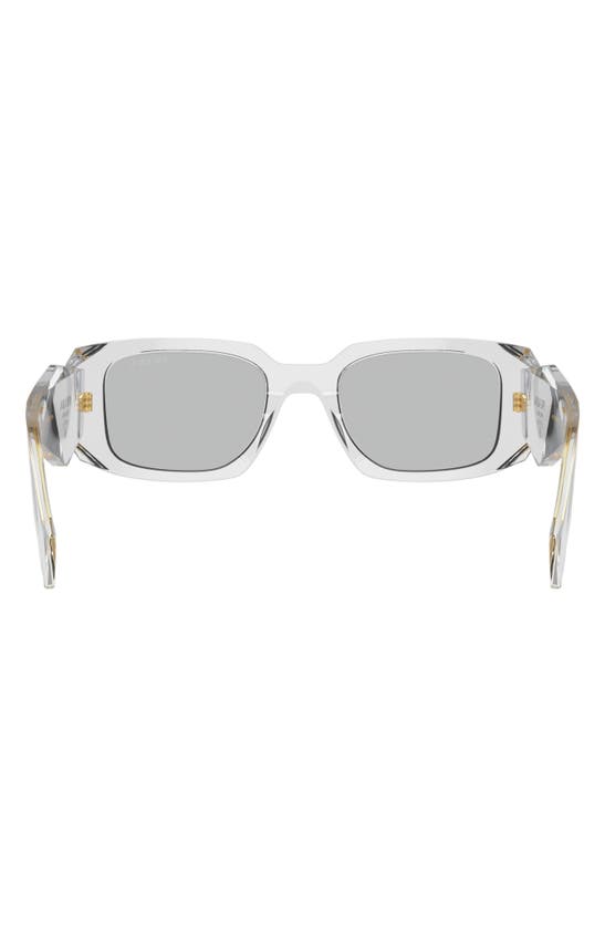 Shop Prada 51mm Rectangular Sunglasses In Clear