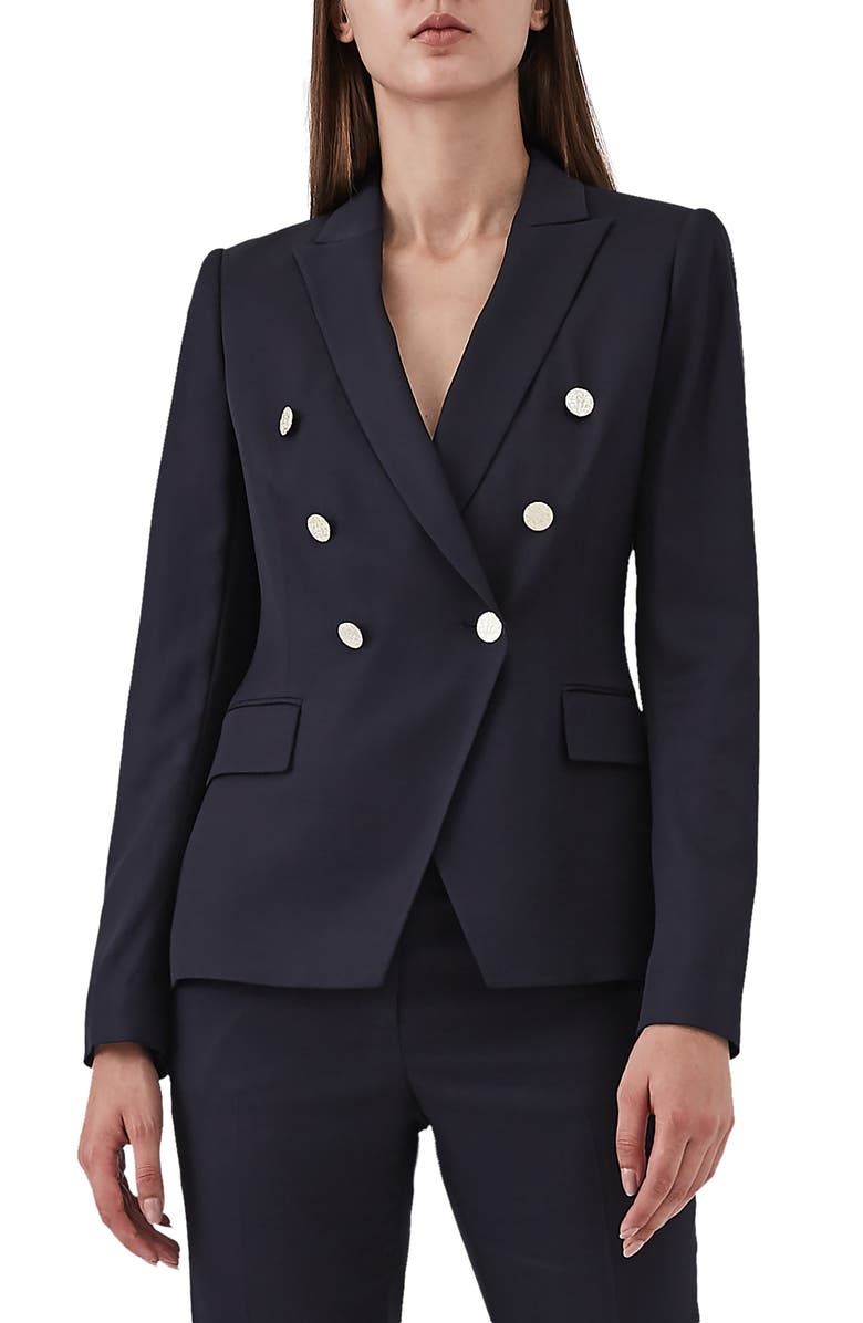 Reiss Tally Double Breasted Wool Blend Jacket | Nordstrom